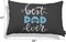 Happy Father's Day Lumbar Pillow Cases Best Dad Ever Mustache Beard Calligraphy Blue Black White Decorative Throw Pillow Cover Rectangle Cushion Covers Cotton Linen 12x20 Inch for Men Women